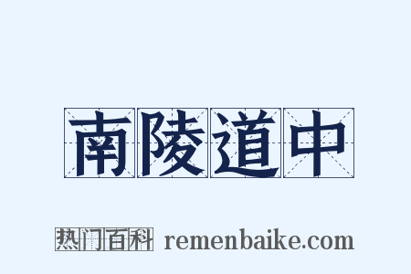 南陵道中是什么意思的图片